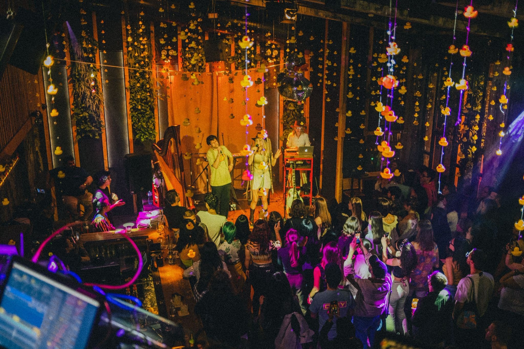 Alexandrina performing on a festive stage